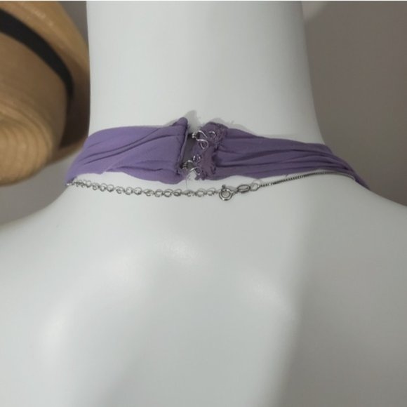 Jasmine Boutique- Lilac Halter Ruched Flowy Midi Mesh Dress - Picture 8 of 16